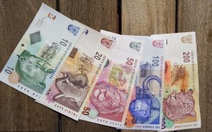billetes grandes de cinco rand